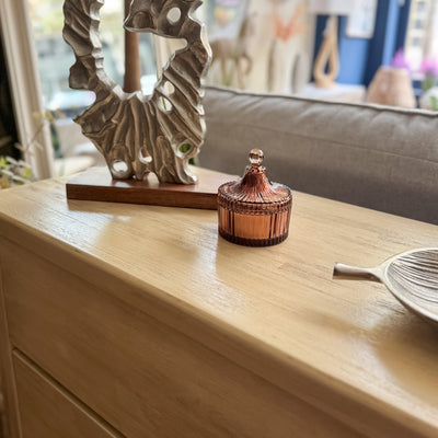 Decoración Velas y accesorios Portavelas Vidrio y cristal Cobrizo