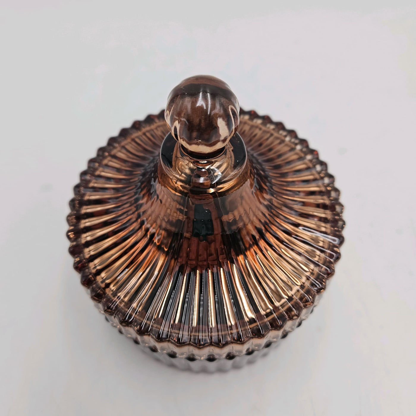 Decoración Velas y accesorios Portavelas Vidrio y cristal Cobrizo