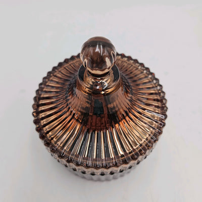 Decoración Velas y accesorios Portavelas Vidrio y cristal Cobrizo