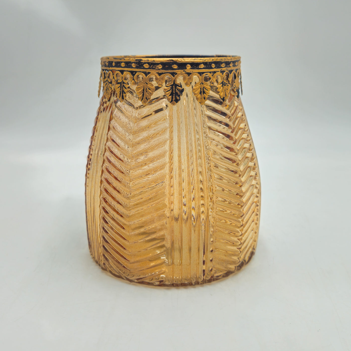 Decoración Velas y accesorios Portavelas Vidrio y cristal Dorado