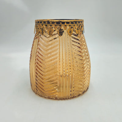 Decoración Velas y accesorios Portavelas Vidrio y cristal Dorado