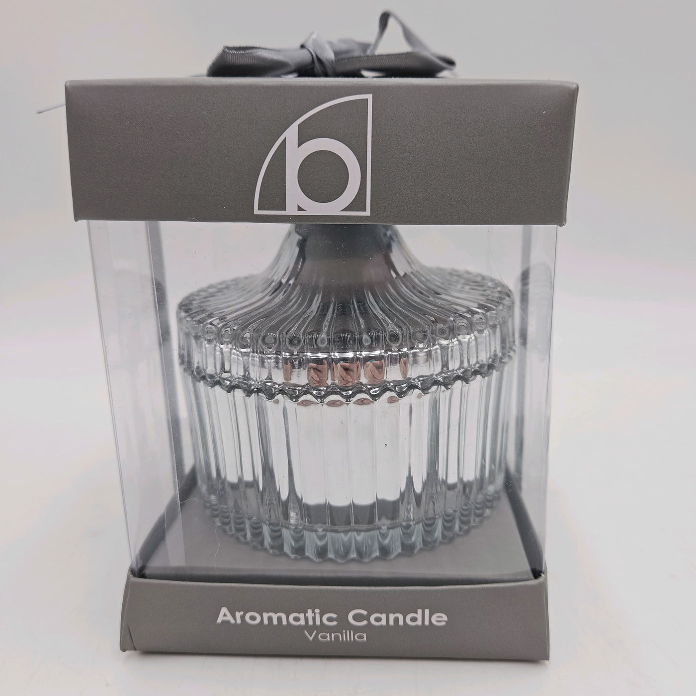 Decoración Velas y accesorios Portavelas Vidrio y cristal Gris