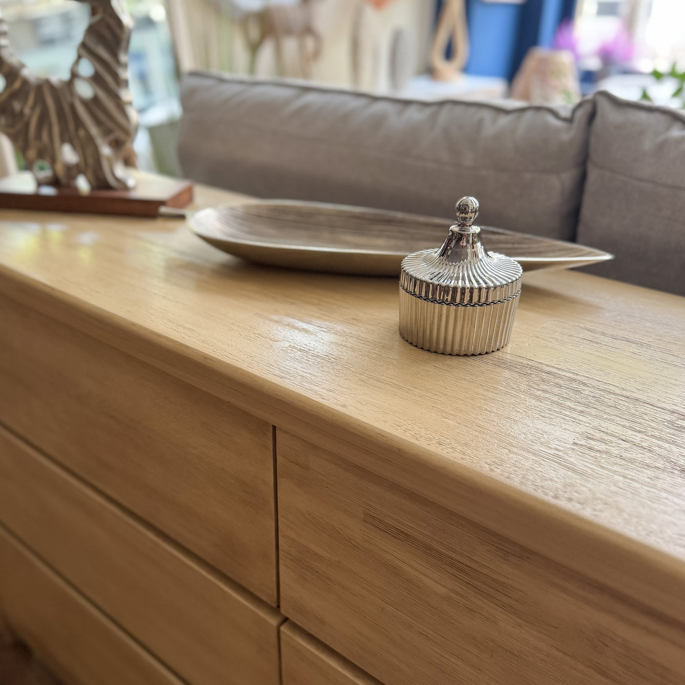 Decoración Velas y accesorios Portavelas Vidrio y cristal Plateado