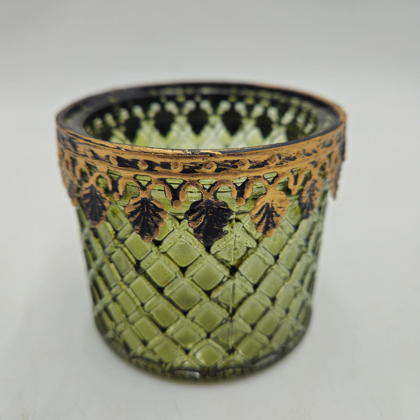 Decoración Velas y accesorios Portavelas Vidrio y cristal Verde