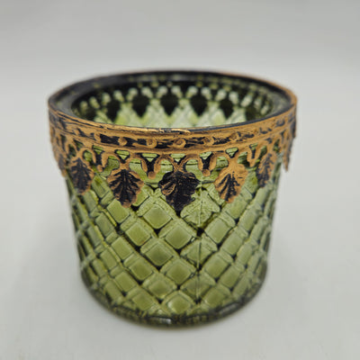 Decoración Velas y accesorios Portavelas Vidrio y cristal Verde