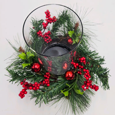 Decoración Velas y accesorios Portavelas Vidrio y cristal Verde