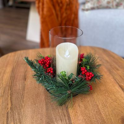 Decoración Velas y accesorios Portavelas Vidrio y cristal Verde