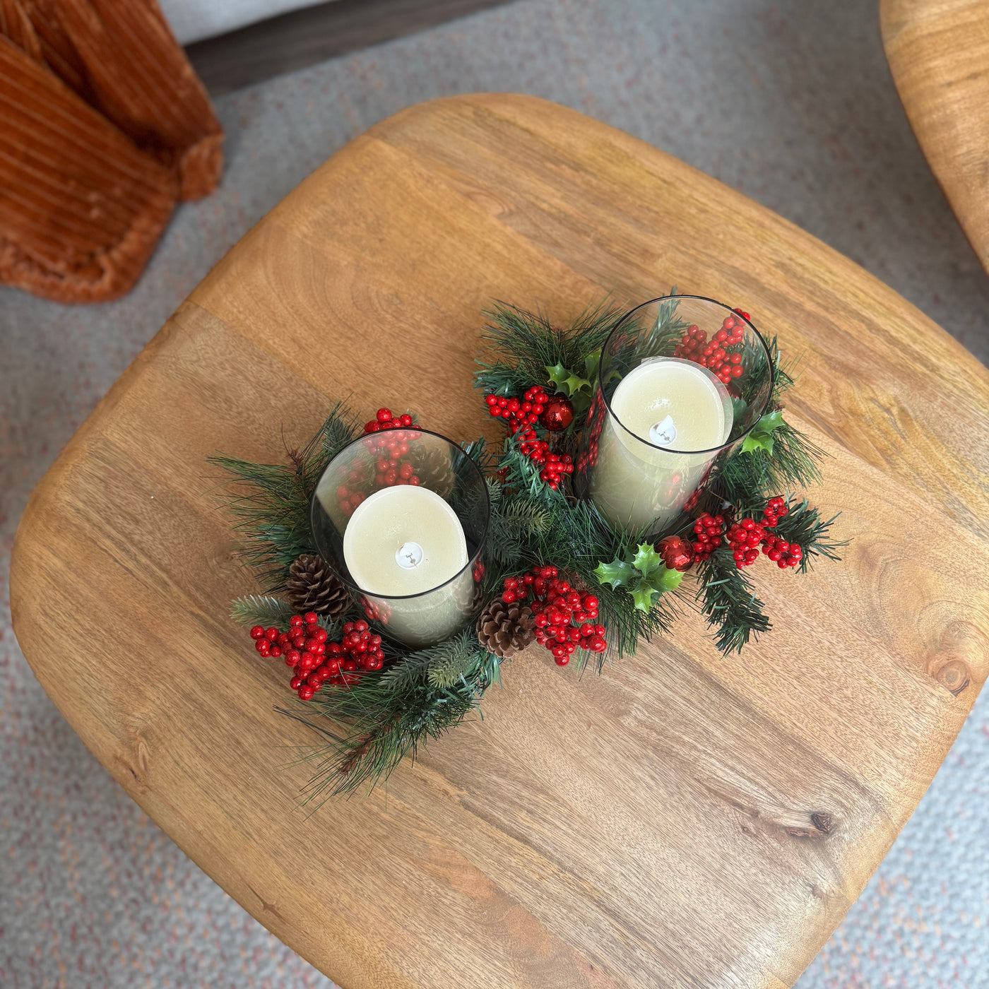 Decoración Velas y accesorios Portavelas Vidrio y cristal Verde