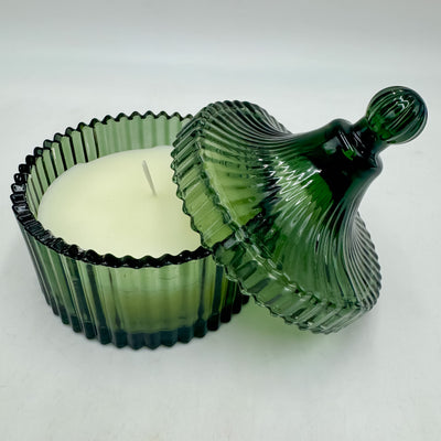 Decoración Velas y accesorios Velas De cera Vidrio y cristal Verde