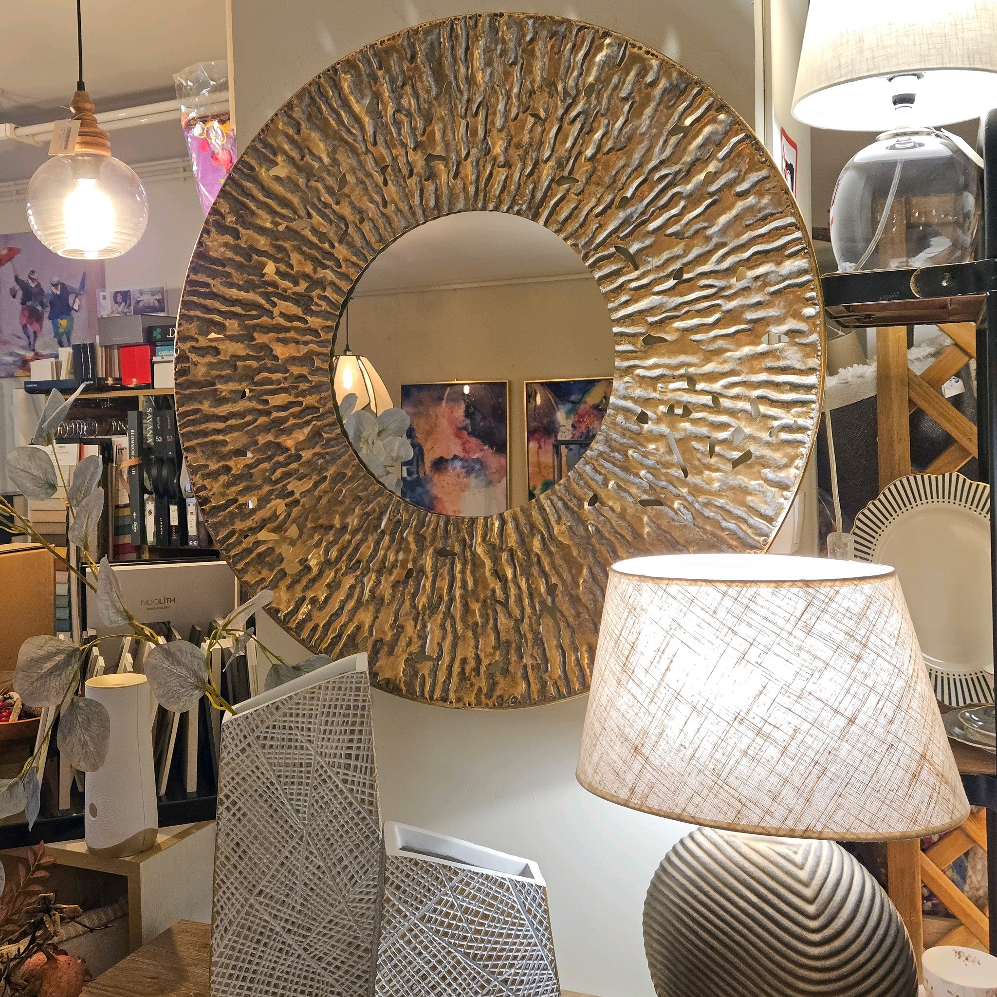 Espejos De pared Metal Dorado