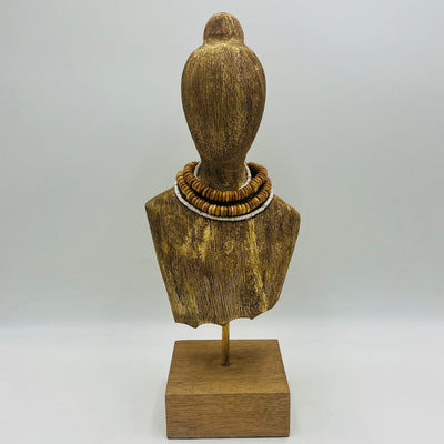 Figura africana madera 18x12x43