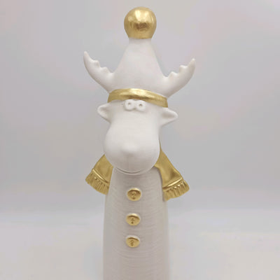 Figuras decorativas Navidad Cerámica Blanco roto