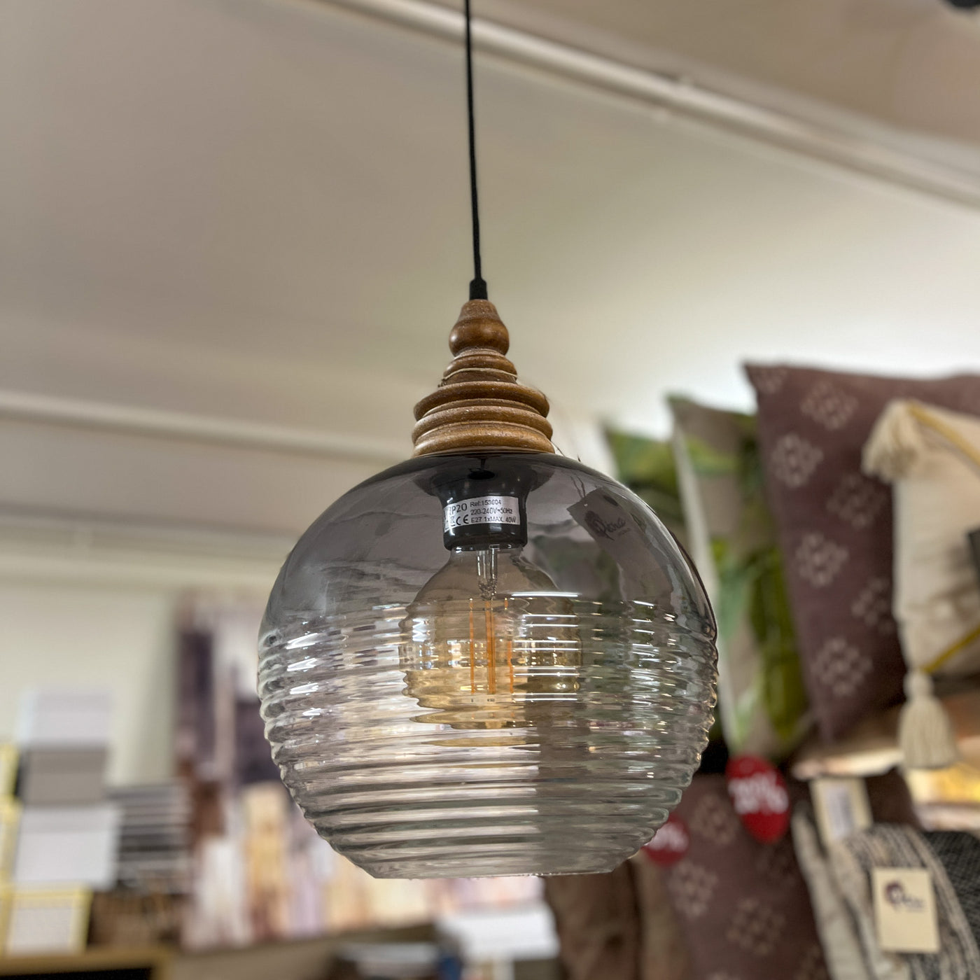 Iluminación De techo Madera Gris