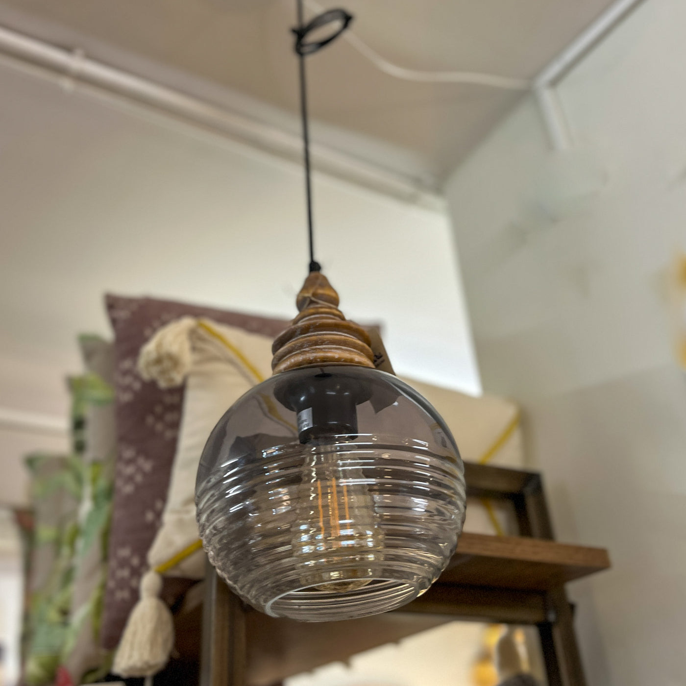 Iluminación De techo Vidrio y cristal Gris