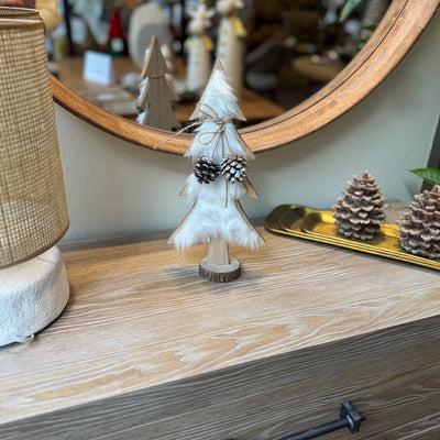 Iluminación Navidad Madera Blanco