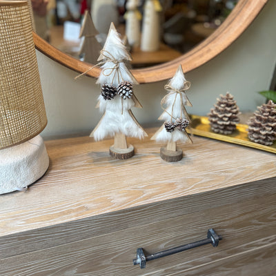 Iluminación Navidad Madera Blanco