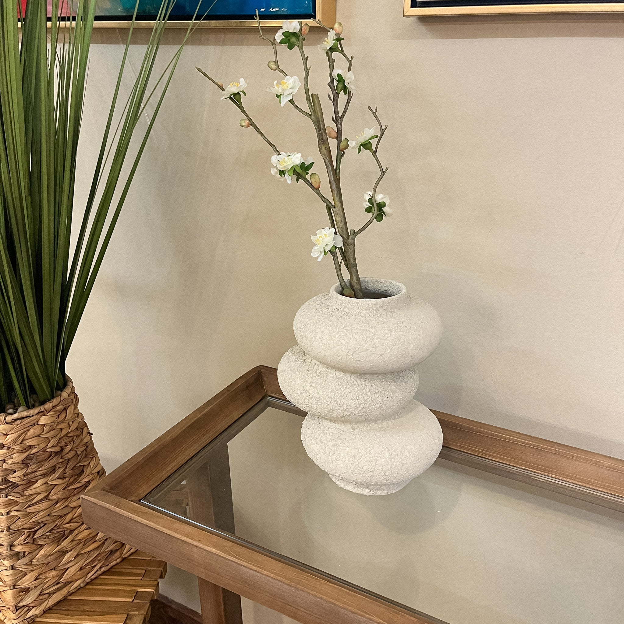 Jarrones Cerámica Beige