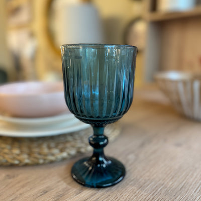 Menaje hogar Cristalería Copas de vino Cristal Azul