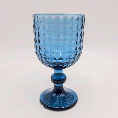 Menaje hogar Cristalería Copas de vino Vidrio y cristal Azul