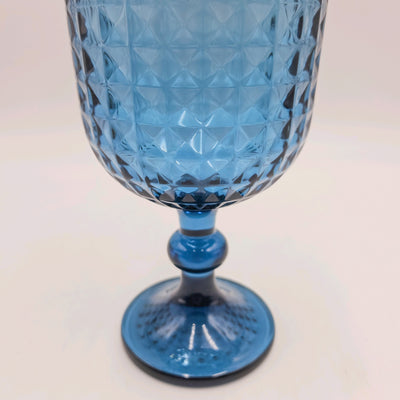 Menaje hogar Cristalería Copas de vino Vidrio y cristal Azul