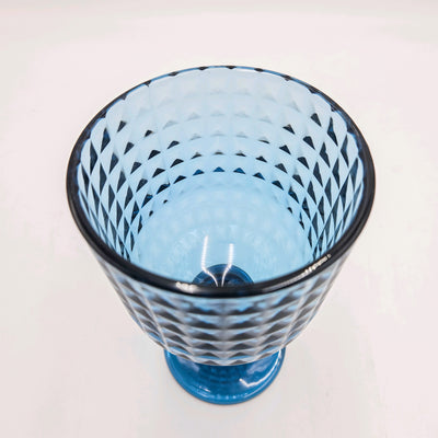 Menaje hogar Cristalería Copas de vino Vidrio y cristal Azul