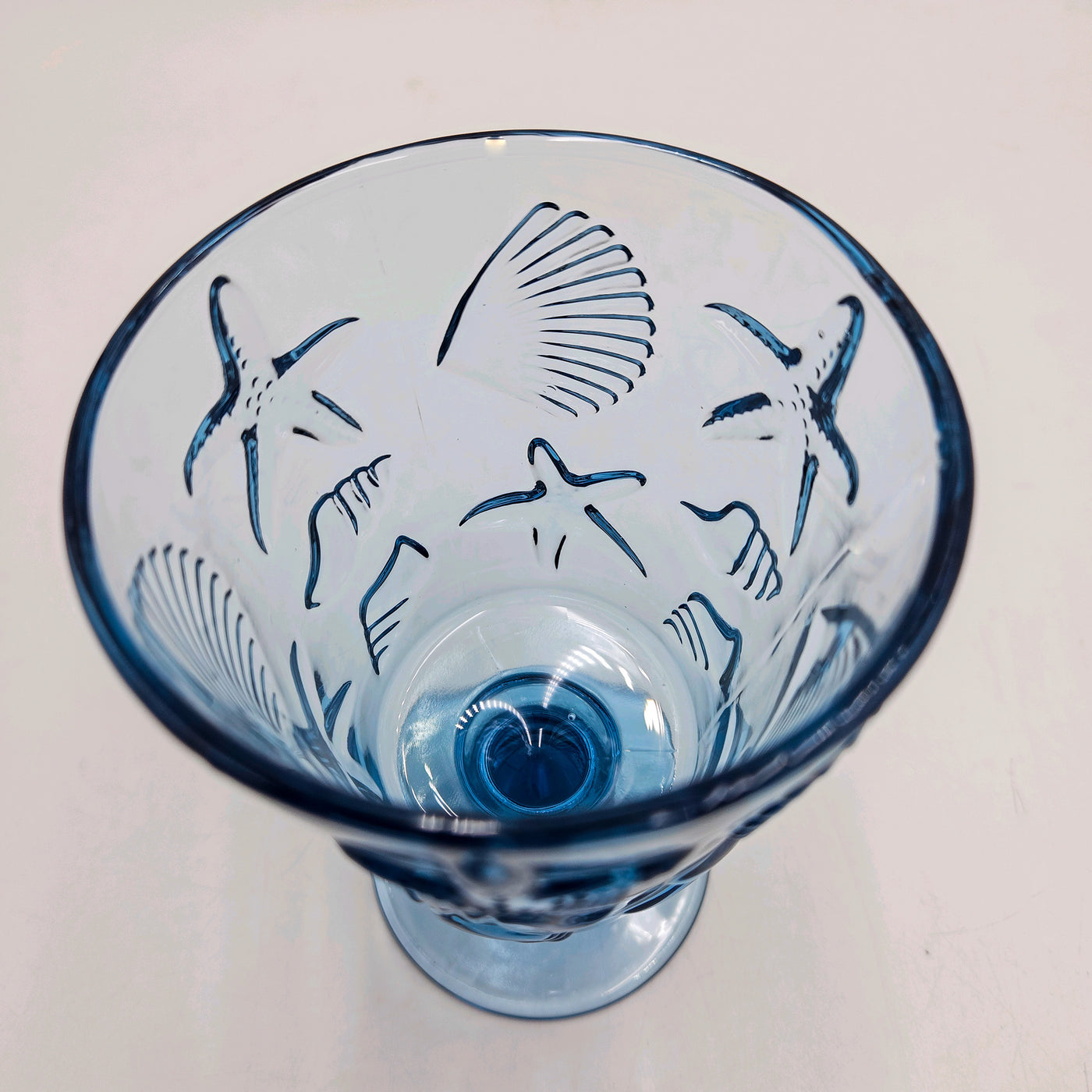 Menaje hogar Cristalería Copas de vino Vidrio y cristal Azul