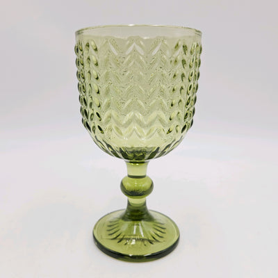 Menaje hogar Cristalería Copas de vino Vidrio y cristal Verde