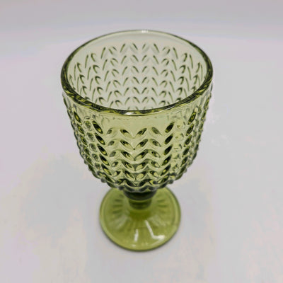 Menaje hogar Cristalería Copas de vino Vidrio y cristal Verde