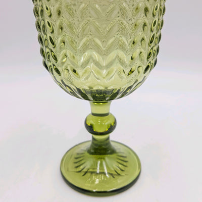 Menaje hogar Cristalería Copas de vino Vidrio y cristal Verde