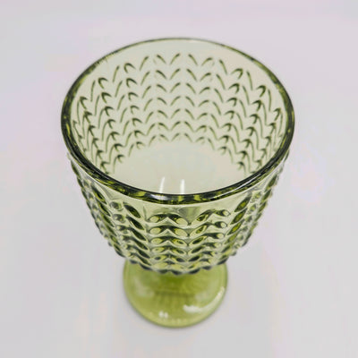 Menaje hogar Cristalería Copas de vino Vidrio y cristal Verde