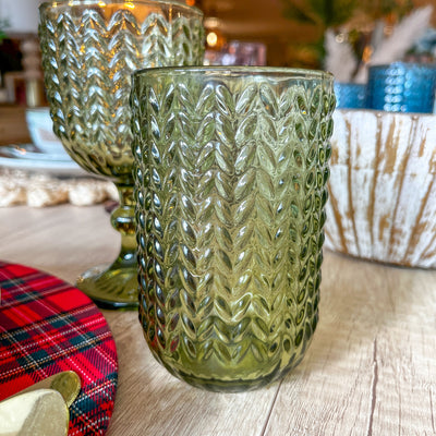 Menaje hogar Cristalería Vasos Vidrio y cristal Verde