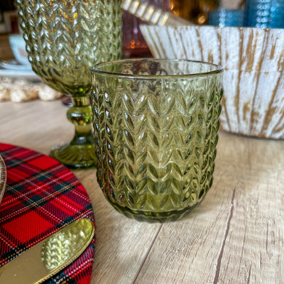Menaje hogar Cristalería Vasos Vidrio y cristal Verde