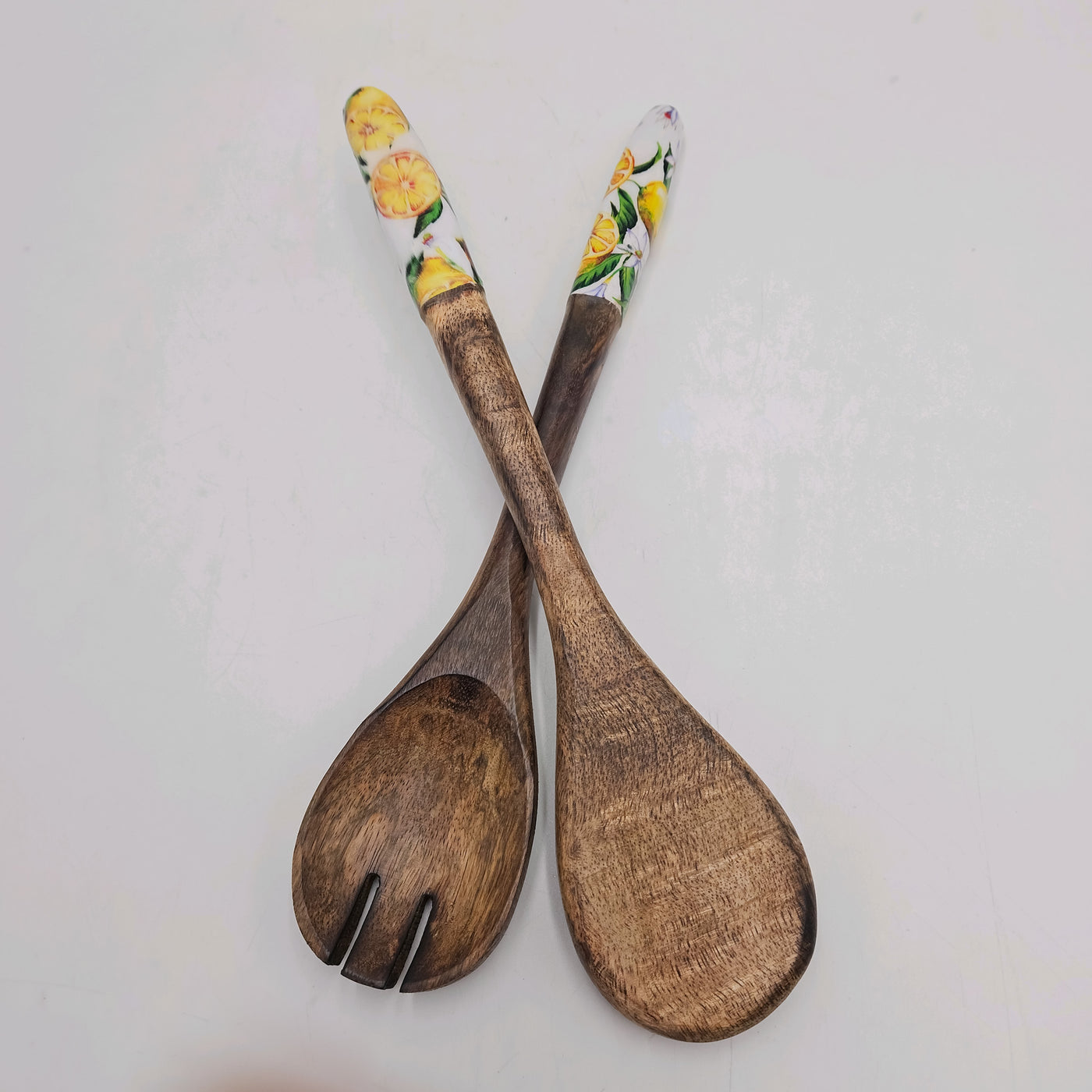 Menaje hogar Cubertería Juego de ensalada Madera Amarillo