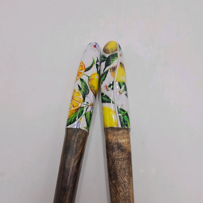 Menaje hogar Cubertería Juego de ensalada Madera Amarillo