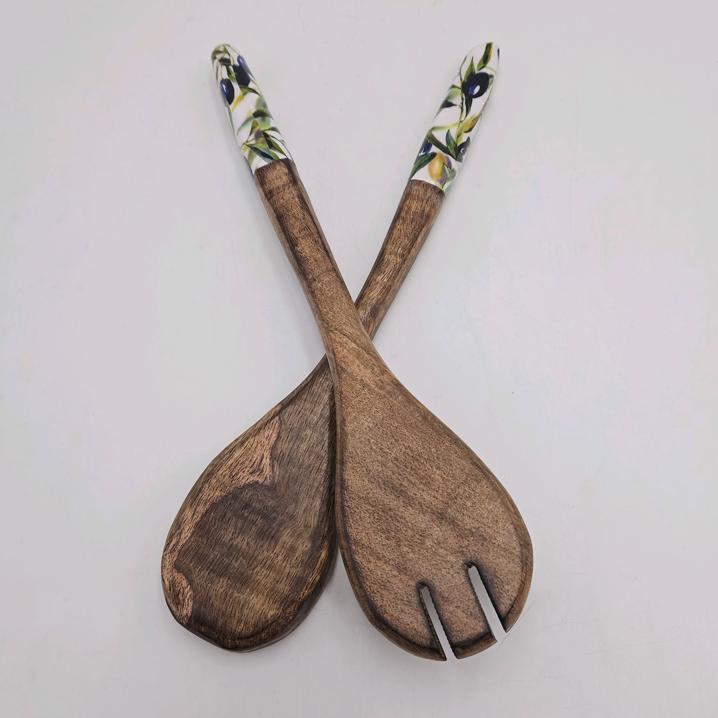 Menaje hogar Cubertería Juego de ensalada Madera Verde