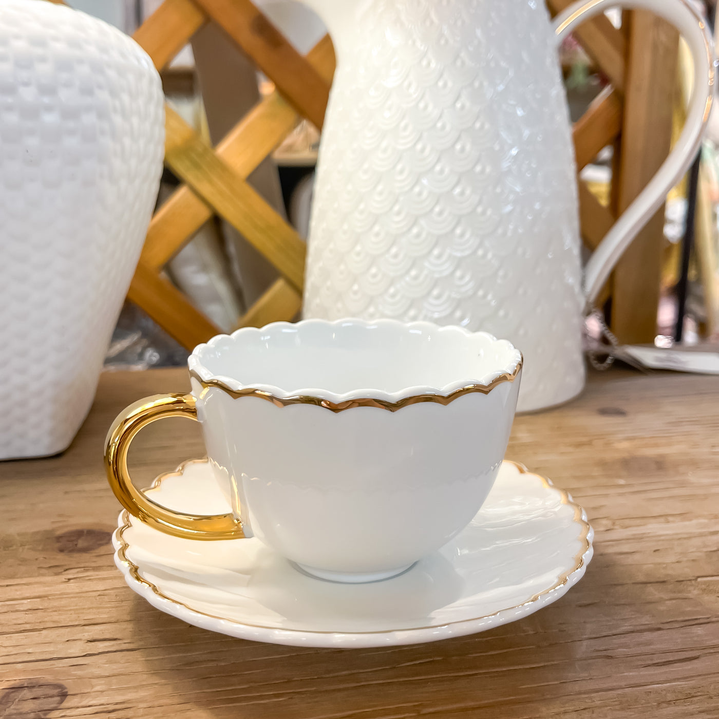 Menaje hogar Tazas y teteras Juego de tazas Porcelana Blanco