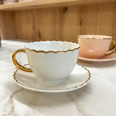 Menaje hogar Tazas y teteras Juego de tazas Porcelana Blanco