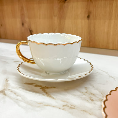 Menaje hogar Tazas y teteras Juego de tazas Porcelana Blanco