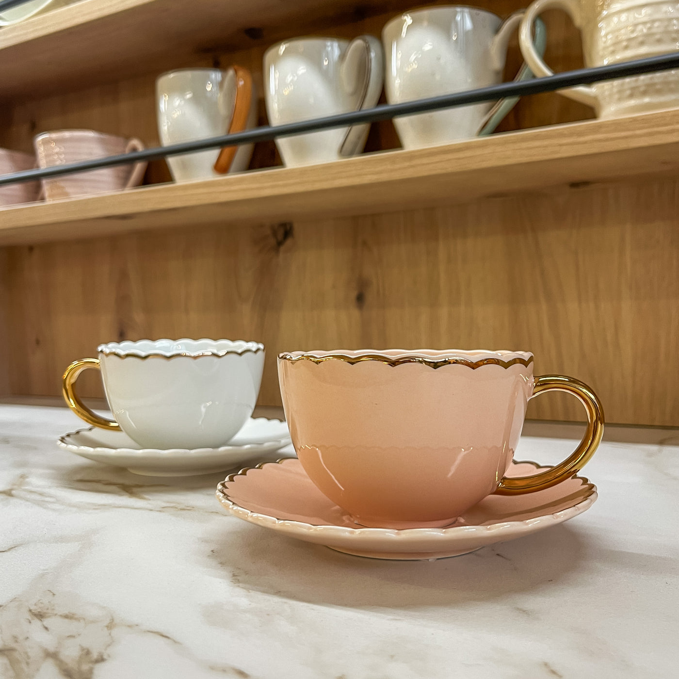 Menaje hogar Tazas y teteras Juego de tazas Porcelana Rosa