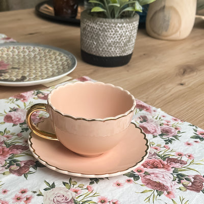 Menaje hogar Tazas y teteras Juego de tazas Porcelana Rosa