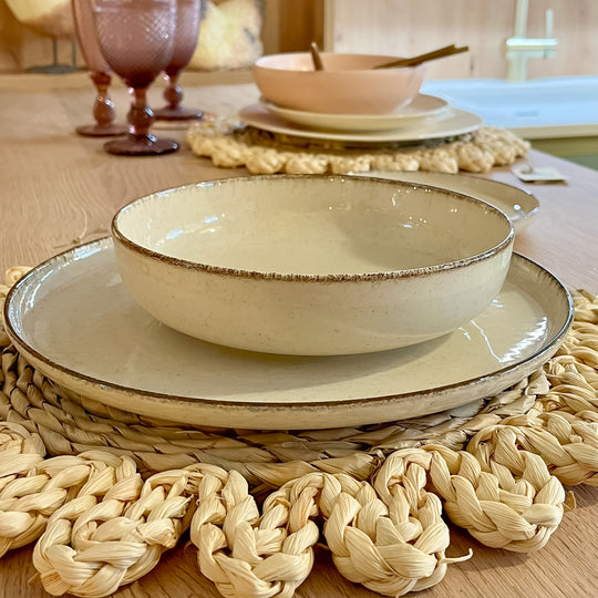 Vajilla porcelana marfil 12 piezas – Petra Decora
