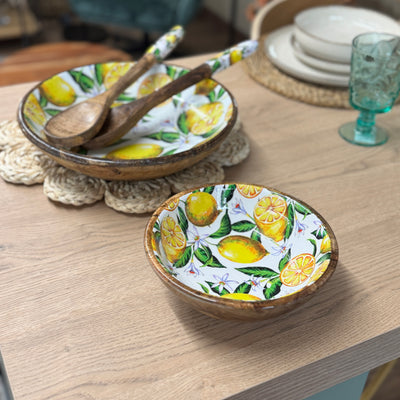 Menaje hogar Vajillas Cuencos Madera Amarillo