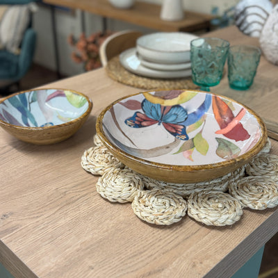 Menaje hogar Vajillas Cuencos Madera Multicolor