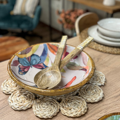 Menaje hogar Vajillas Cuencos Madera Multicolor