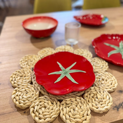 Menaje hogar Vajillas Platos Cerámica Rojo