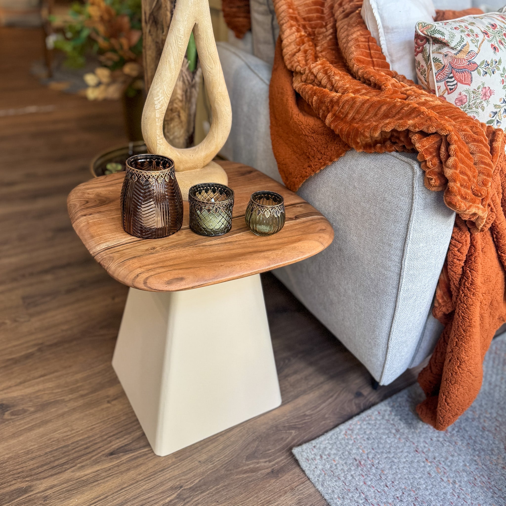 Muebles Mesas Auxiliares Madera Natural