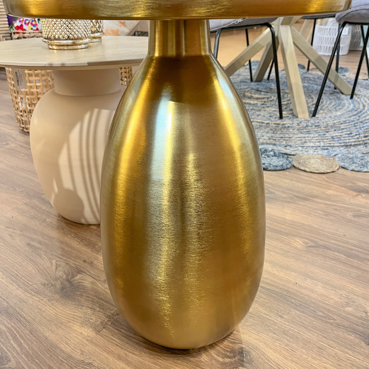 Muebles Mesas Auxiliares Metal Dorado