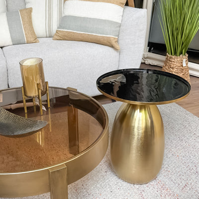 Muebles Mesas Auxiliares Metal Dorado