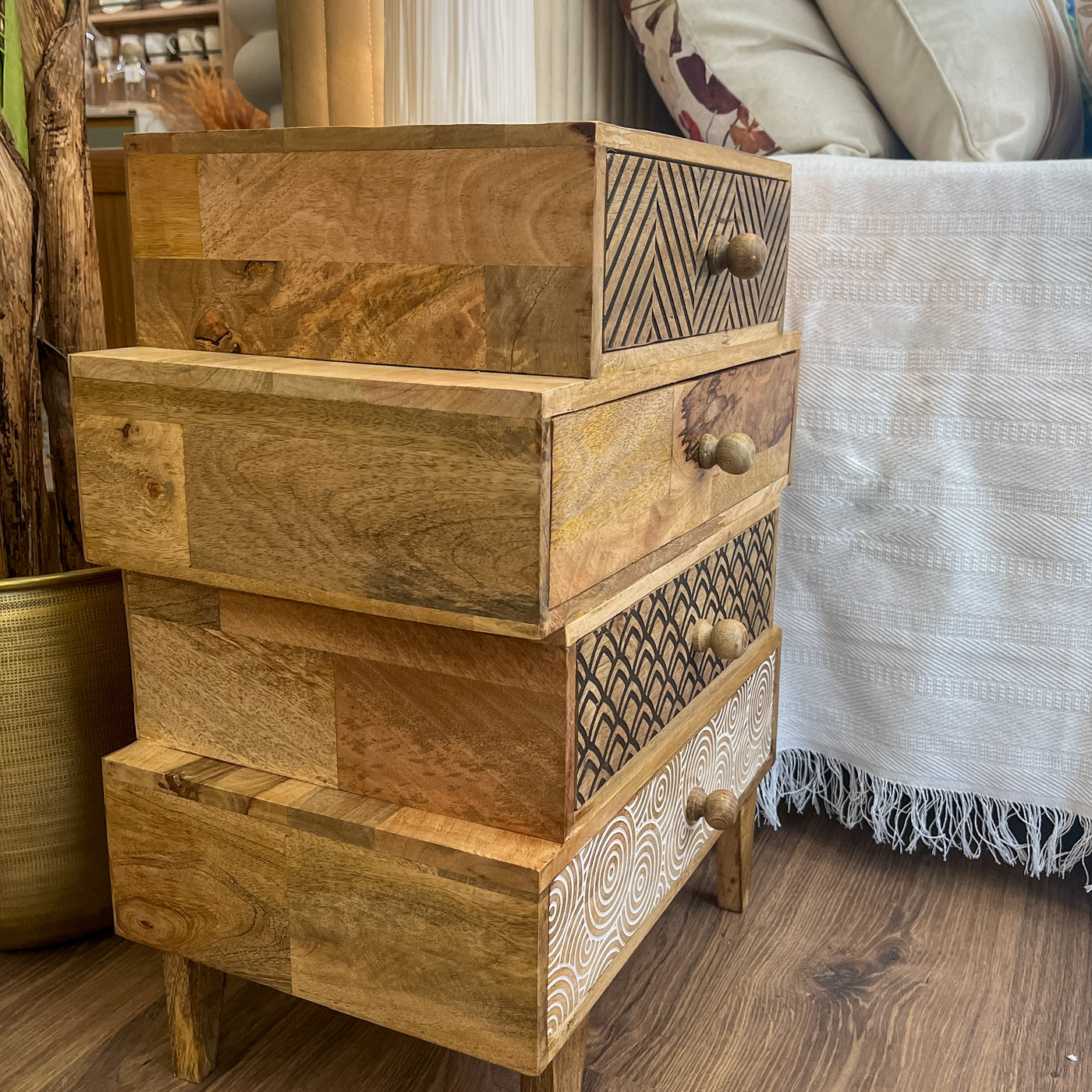 Muebles Mesillas Madera Natural