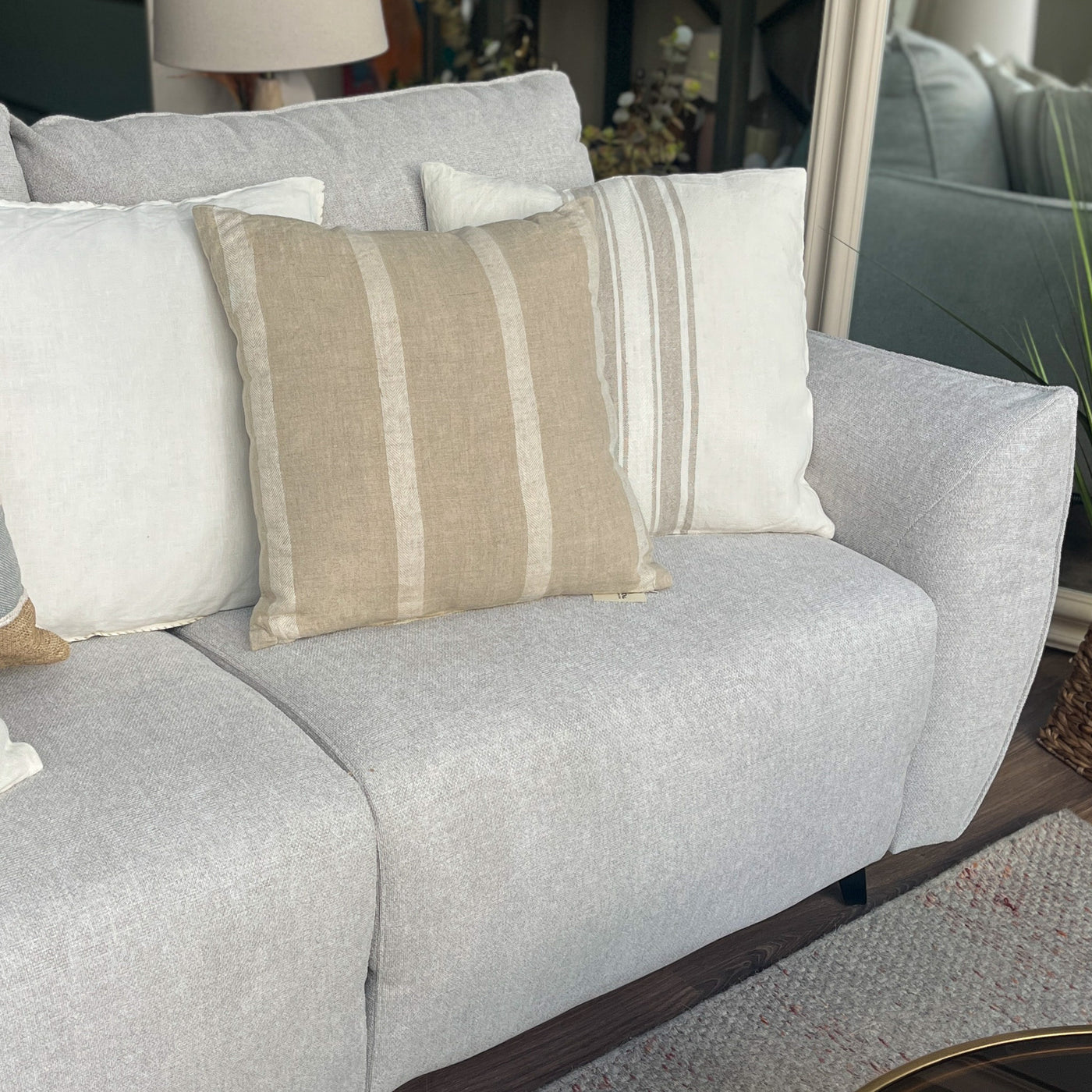 Textil Cojines Fibras naturales Beige